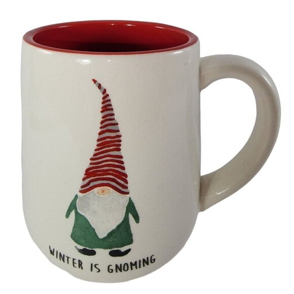 DEI Christmas Gnome Mug Winter Is Coming Coffee Cup Drinkware Holiday Cocoa - Picture 2 of 9